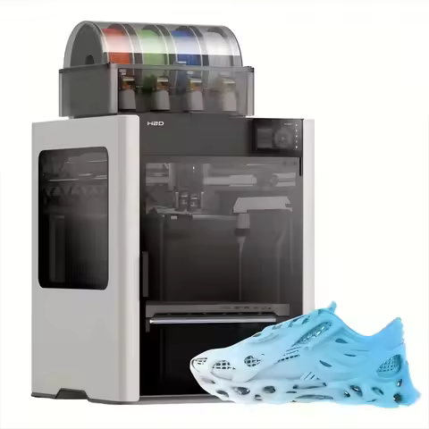 H2D AMS Combo Dual Nozzle 3D Printer Large 350 * 320 * 325mm High Speed 500mm/s Closed Core-XY FDM f