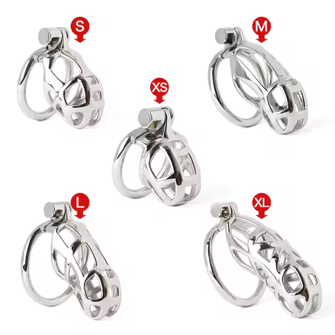 Cobra Male Chastity Cage Stainless Steel Chastity Lock Mamba Chastity Belt, Anti-Erection Device Coc