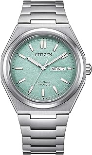 Citizen Super Titanium Turquoise Background AW0130-85M Eco Drive Solotempo Men's Watch