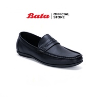 ↚Bata บาจา รองเท้าคัทชู รองเท้าหุ้มส้น รองเท้าลอฟเฟอร์ Loafers สำหรับผู้ชาย รุ่น Iden สีดำ 8516168