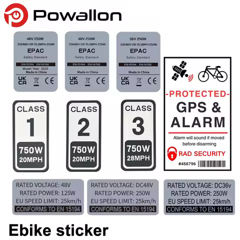 E-bike PVC Sticker Bafang Motor Label, Compatible with BAFANG 36V 250W 48V 750W BBSHD GPS Ebike