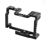Andoer Camera Cage Rig Aluminum Alloy with Cold Shoe 1/4 Thread Compatible with Canon M50 Mirrorless