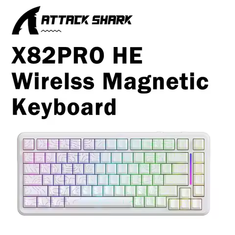 ATTACK SHARK X82 Pro HE 75% Magnetic Wireless Gaming Keyboard, RT/Snap Tap/DKS/MT/TGL, 8K Polling Ra