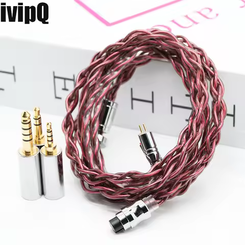 ivipQ-40 IEM Cable High-purity Litz 7N OCC+Palladium + Graphene Three Elements Headphone Cable，For H