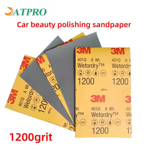 3M 401Q Sandpaper 139mm*228mm 1200 Mesh Silicon Carbide Grinding Car Polishing Paint Primer Coating 