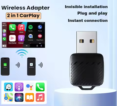 CarlinKit Mini Wireless CarPlay Adapter 2025 New Android Auto Wireless Dongle Wifi 5.8G Auto Connect