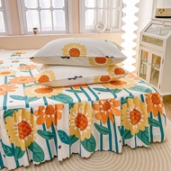 Alls Wonderland Floral Elastic Bedsheet Deep Pockets Bed Skirt Princess Lace Bedskirt Height 40cm Si