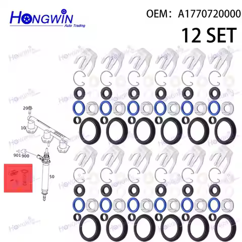 4/8/12SET A1770720000 1770720000 Fuel Injector Seal For Mercedes-Benz AMG GT 53 C300 C350 C400 CLS40