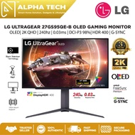 LG 27" Ultragear 27GS95QE OLED Ergonomic Gaming Monitor | QHD | 240Hz | 0.03ms | G-Sync | Freesync
