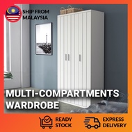 Wardrobe 3 Doors Stable Durable Minimalist Almari Baju Rak Baju Bedroom Studio Condo Airbnb White Oa