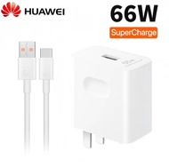 Original Huawei 66W Charger SuperCharge Fast Charger Power Adapter 6A USB Type-C Cable For Huawei Ma