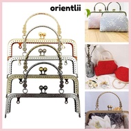 ORIENTLIIY Purse Frame Kiss Clasp Bag Hardware Vintage Pattern Bag Frame Buckle DIY Craft Bag Making