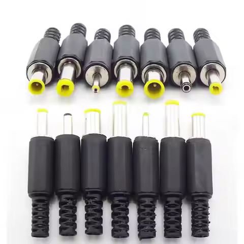 3.5x1.35 4.0x1.7 4.8x1.7mm DC Male Jack Power Plug Adapter 5.5x2.1mm 2.5mm Male Jack Socket Audio Co