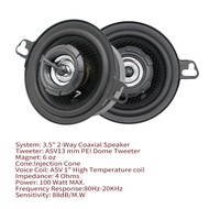 2pcs 3.5inch 2-way Speaker Car Full-frequency Modified Music Stereo Loud Speaker