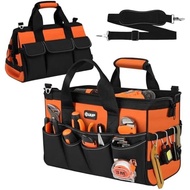 UUP Heavy Duty Tool Bag 15Inch, 16-Pocket Portable Empty Tool Box Organizer | Big Storage Toolbox Or