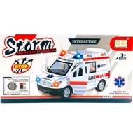 CAR AMBULANCE STORM RESCUE FORCE LIGHT AND SOUND KIDS/MAINAN KERETA AMBULANCE KANAK-KANAK