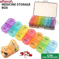 AFTEROF Pill Box Morning and Night 7 Days AM PM Large Capacity Medicine Dispenser