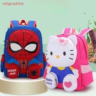 STHB Spiderman Backpacks Super Heroes Student School Bag Cartoon 3d Stereo Kindergarten Backpack Children's Travel Bag Gift SG