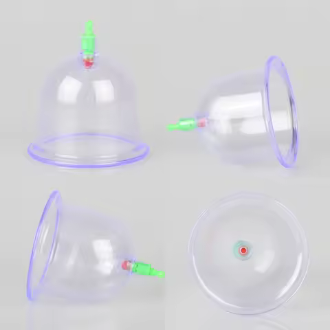 12pcs Plastic Vacuum Cupping Medical Body Massage Relaxation Magnets Therapy Acupressure Relieve Pai