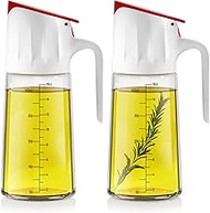 DWËLLZA KITCHEN Olive Oil Dispenser Bottle for Kitchen Pack of 2 – Drizzle Oil, Sauce & Syrup from Y