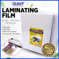 ◶ ▝ ➦ Quaff Laminating Film Pouch 100sheets 125micron - 250micron Hot Laminating Film Short / A4 /