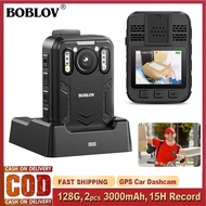 BOBLOV B4K2 Body Worn Camera with GPS, True 4K Camcorders Video Camera with Charging Dock, 14-16 Hours Recording Video Audio Camcorder Sport Action Camera