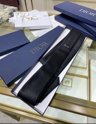 Dior男士 經典LOGO 提花 領帶 黑色 男女同款