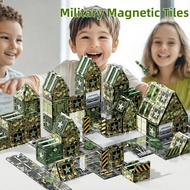 Military Magnetic Tiles Toys Army Magnetic Tiles Toy Set Camo Magnetic Building Toys War Tiles Toy