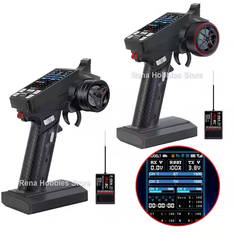 HotRC CT-8A 8CH 2.4Ghz FHSS Remote Control Transmitter with F-08A Receiver Color Screen For RC Car T