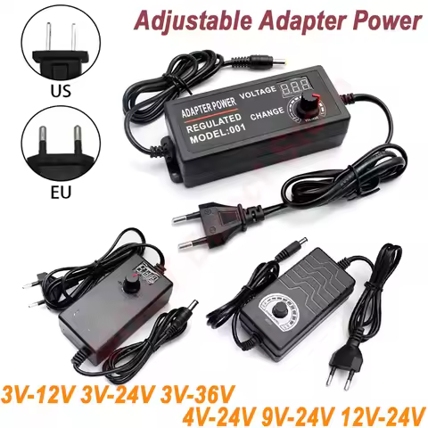 Power Supply Adjustable AC To DC 3V 5V 6V 9V 12V 15V 18V 24V 1A 2A 3A 5A Adapter Power Supply Adapte