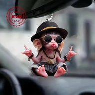 Creative Acrylic Flat 2d Trend Monkey Pendant Car Interior Decoration Car Rearview Ornament H1o6