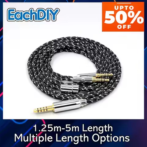 OCC Mixed OFC Twisting Nylon Earphone Cable For Onkyo A800 Philips Fidelio X3 Kennerton Jord Headpho