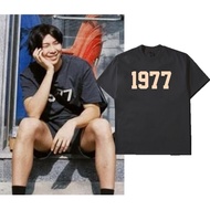 Bangtan T-Shirt RM 1977 sablon cream Kpop shirt Unisex BTS t-shirt Cotton Baju Shirt