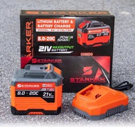 Pin 20 cell Starker 4 mosfet cổng usb cell xanh 8Ah chân phổ thông m21 4cm