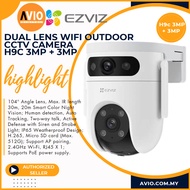 Ezviz 3MP 3 Megapixel Outdoor Wifi Wireless Double Dual Lens PT CCTV Camera Night View H9c 3MP + 3MP
