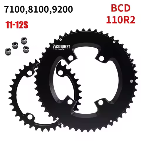 PASS QUEST 110bcd Double Chainring chainwheel 54 40 53 39 50 34 56 42T for Shimano 105 R7100,R8100,R