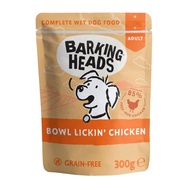 【Direct From Japan】 Barking Heads Wet Pouch Bowl Lickin' Chicken 300g x 10 bags