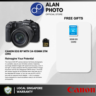 กล้องดิจิตอลมิเรอร์เลส Canon EOS RP พร้อมเลนส์ F4-7.1 24-105มม. STM | การรับประกัน Canon สิงคโปร์