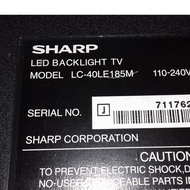 (BD153) SHARP LC-40LE185M Power Board DUNTKG710FM QPWBFG710WJN1 / Main Board QPWBNG707WJN2