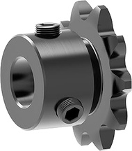 FOCMKEAS 10 Tooth Roller Chain Sprocket B Type Hardened Teeth, 25 Chain Sigle Strand 1/4-Inch Pitch,