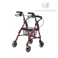 Xe tập đi 5 bánh cho người già người tai biến One-X 9148L (Có ghế ngồi phanh giỏ đựng đồ)