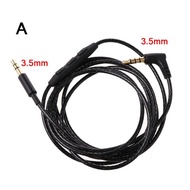 1.5m Braid 3.5mm to 2.5mm 3.5mm Jack Audio AUX Cable Cord With Mic Volume