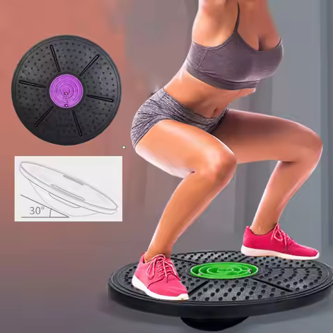 Yoga Balance Board Disc Stability Round Plates Exercise Trainer for Fitness Sports Waist Wriggling F