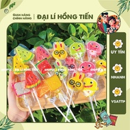 Large Mixed Fruit Lollipops, Strawberry / Blueberry / Melon / Orange Watermelon Fruit Lollipops