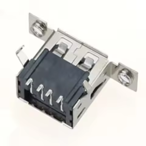 5PCS USB 2.0 A / F female seat a female SMT with screw hole 4P bent foot horizontal plug-in board wi