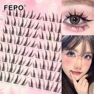 FEPO 8 Rows False Eyelashes Single Cluster EyeLash Natural Thick Fake Eyelashe Little Rabbit Fox Ser