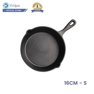 Yinkeo 16/20/26CM Pre-Seasoned Pure Cast Iron Skillet NonStick Frying Pan Outdoor Camping Cookware K