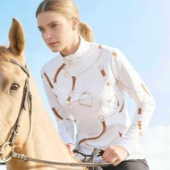 Spring Summer Ladies Equestrian Clothing Long-Sleeved Equestrian T-Shirt Riding Top Blouse Riding Cl