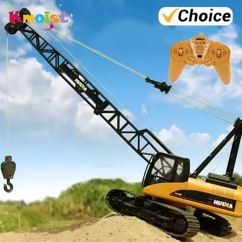 Huina 1572 Remote Control Alloy Crane 1/14 Remote Control Crane Engineering Vehicle Children Remote 