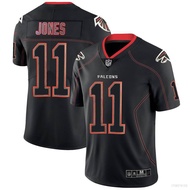 MY NFL Falcons Jones Jersey Football Tshirt Black Classic Sports Tops Plus Size YM